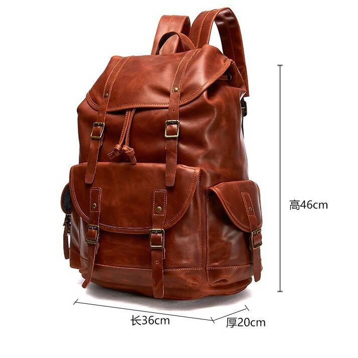 XZAN Men S Bags Fashion Europe - Leather Backpack Vintage ulasan dan harga
