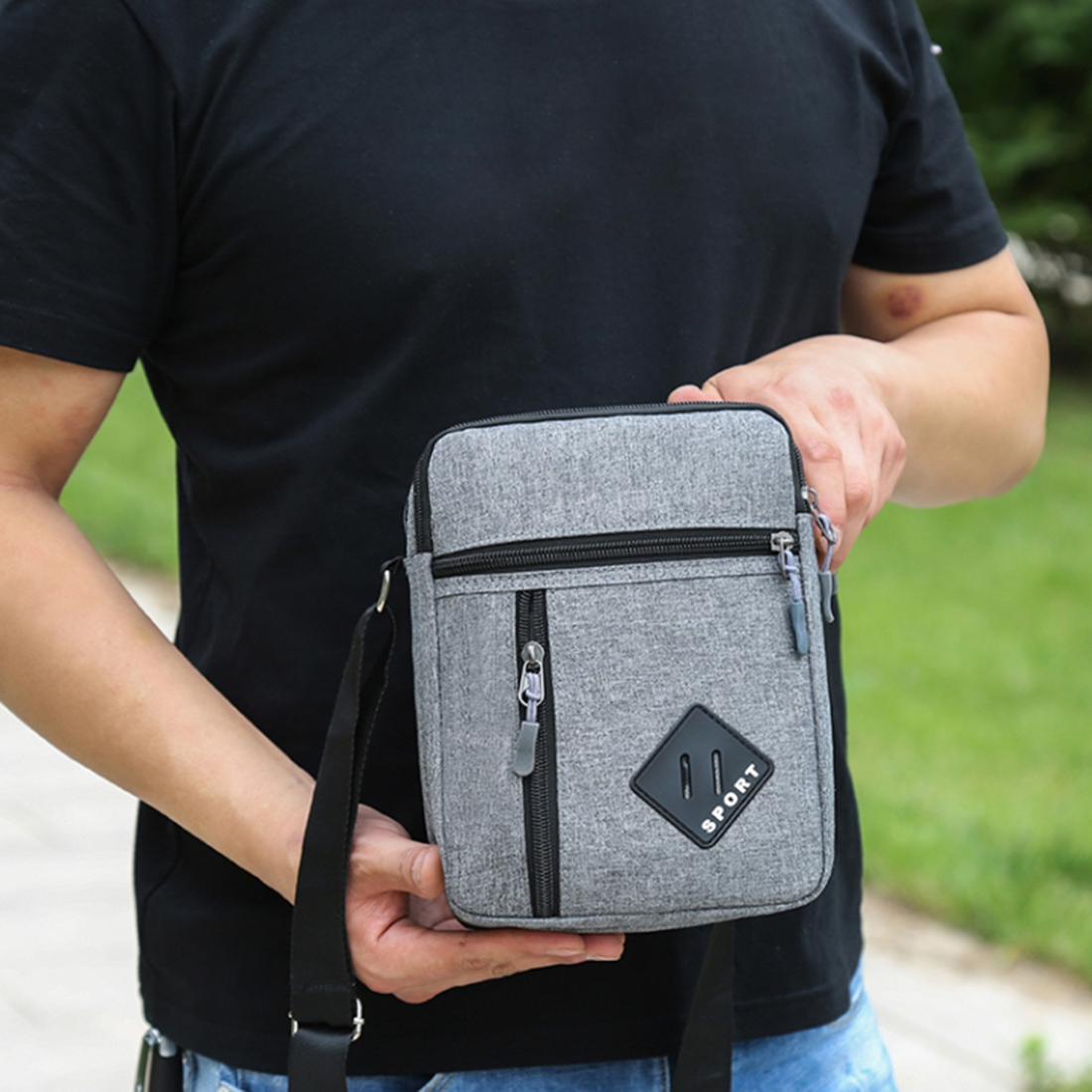 2026 Men's Messenger Bag Cross - Canvas Backpack Casual ulasan dan harga