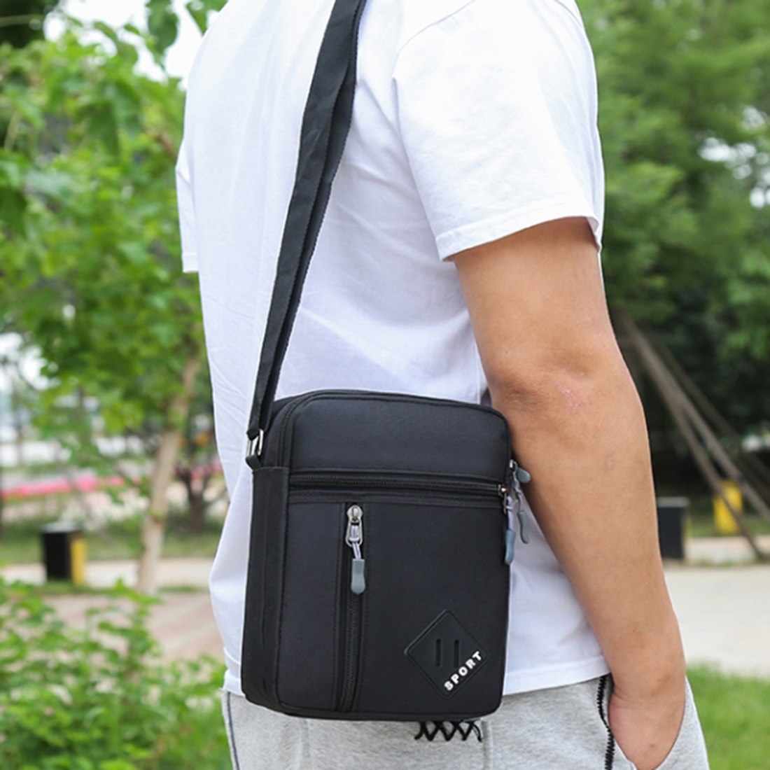 2026 Men's Messenger Bag Cross - Canvas Backpack Casual ulasan dan harga