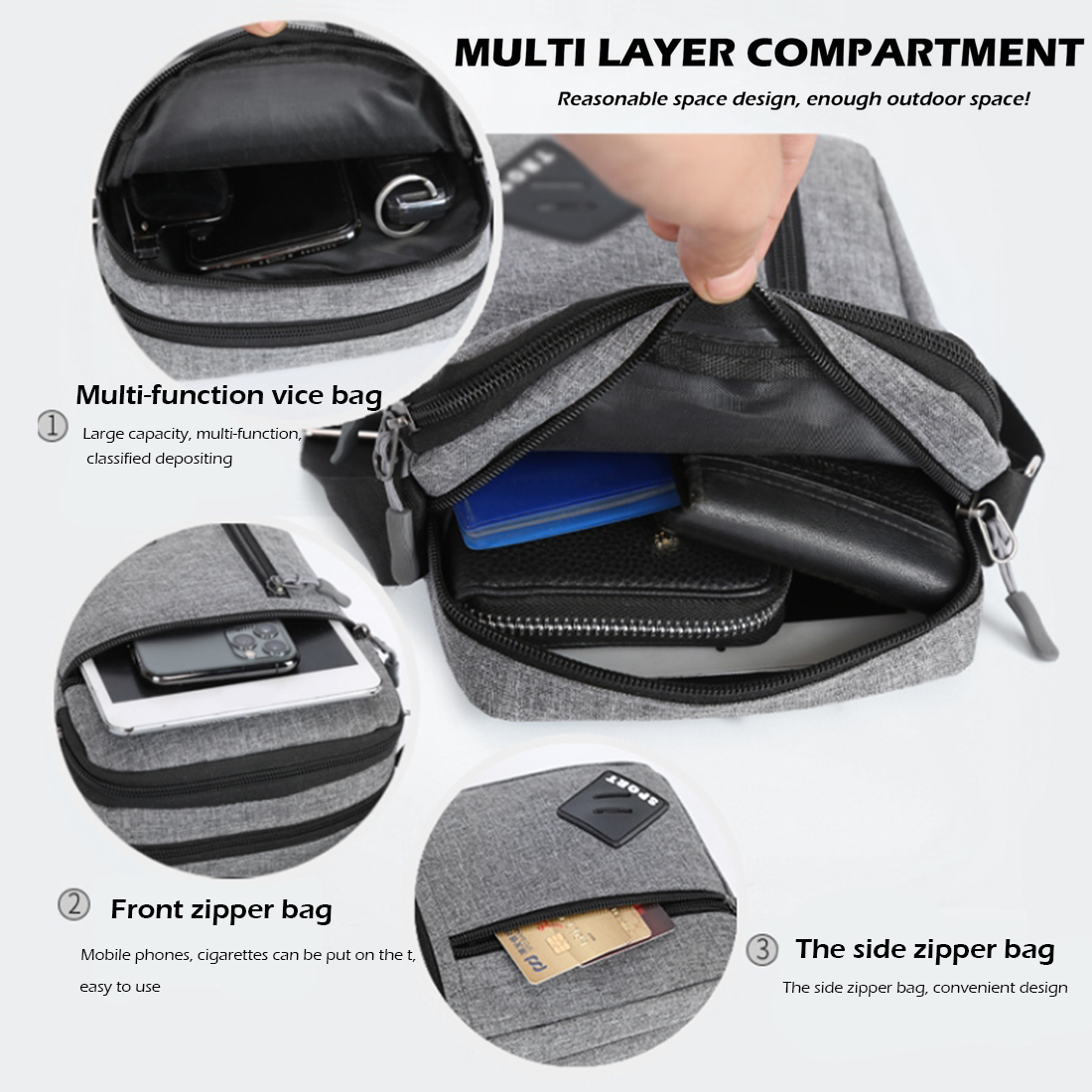 2026 Men's Messenger Bag Cross - Canvas Backpack Casual ulasan dan harga