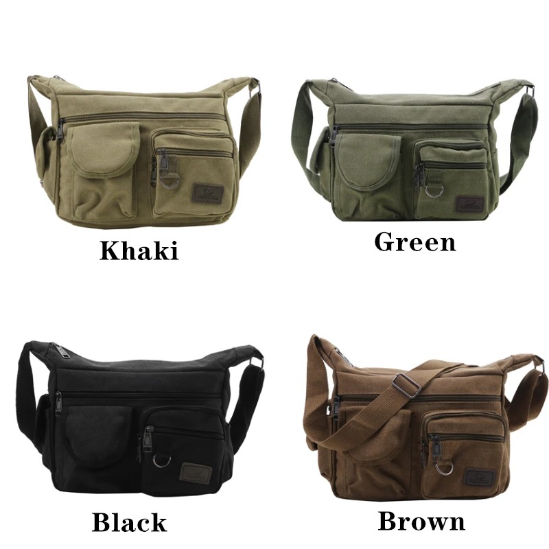 Men Casual Sling Bag Messenger - Canvas Backpack Casual ulasan dan harga