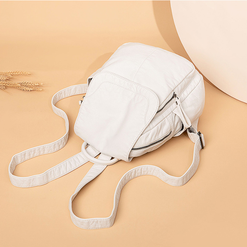 Women's Backpack White Washed  - Fashion Backpack Women ulasan dan harga