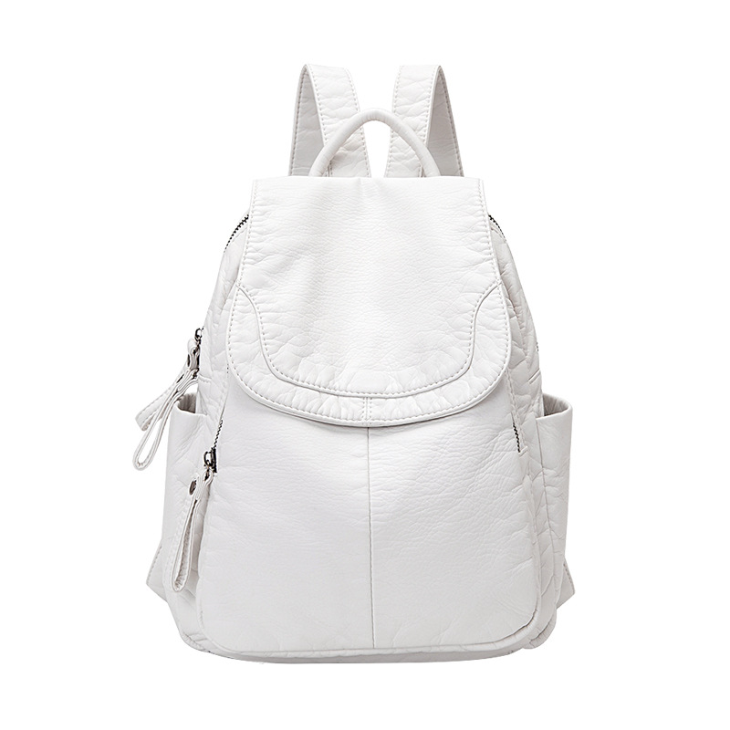 Women's Backpack White Washed  - Fashion Backpack Women ulasan dan harga