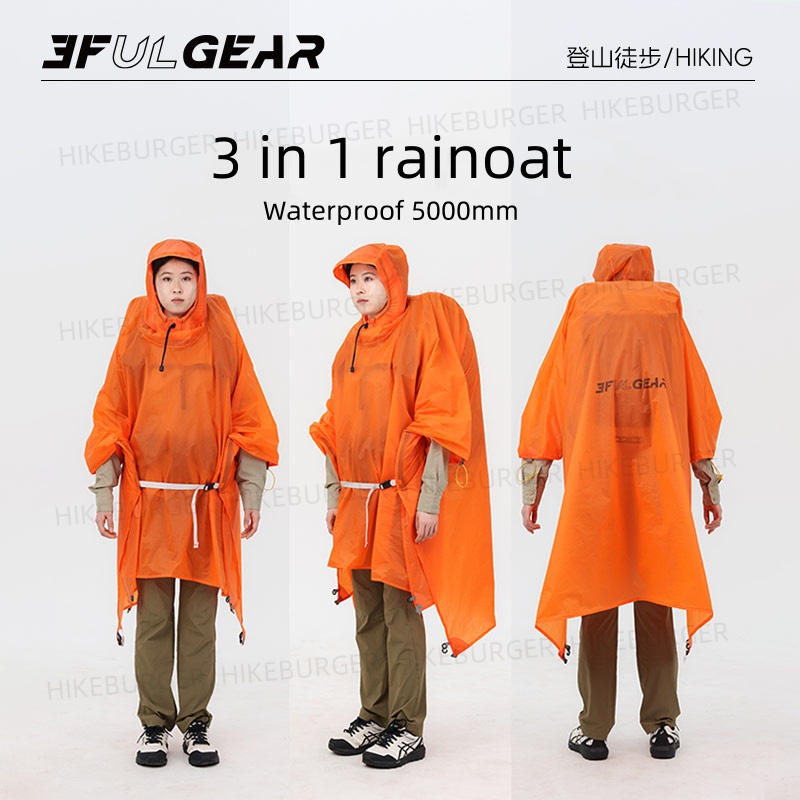 3F UL GEAR 3 in1 Rain Poncho O - Rain Cover Backpack ulasan dan harga