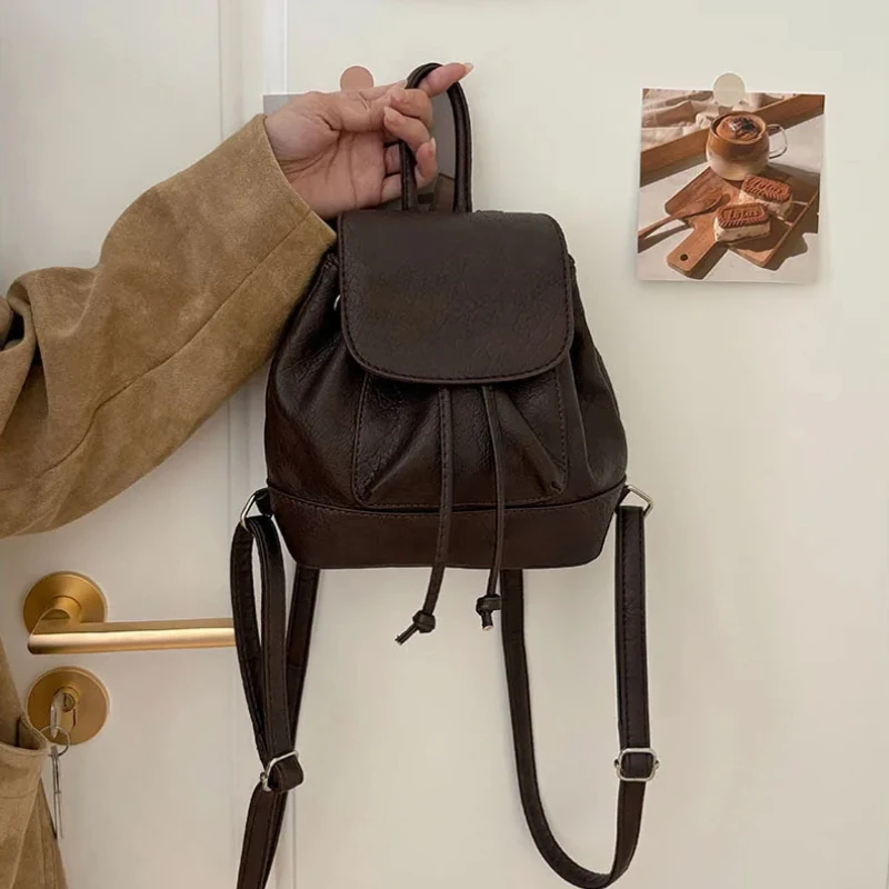 Small Fashion Backpacks School - Leather Backpack Vintage ulasan dan harga