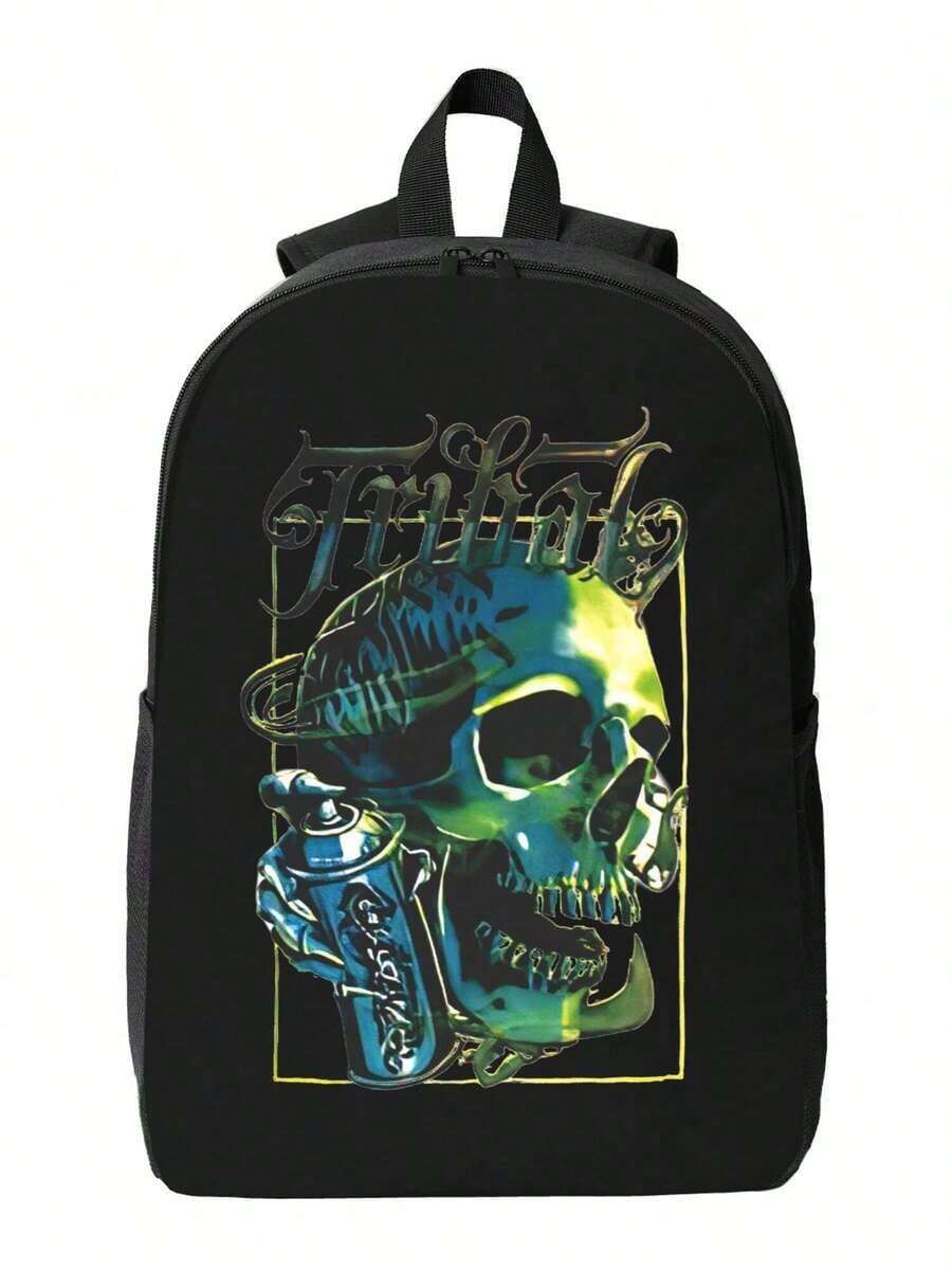Graffiti Skull Waterproof Back - Travel Backpack Anti Theft ulasan dan harga