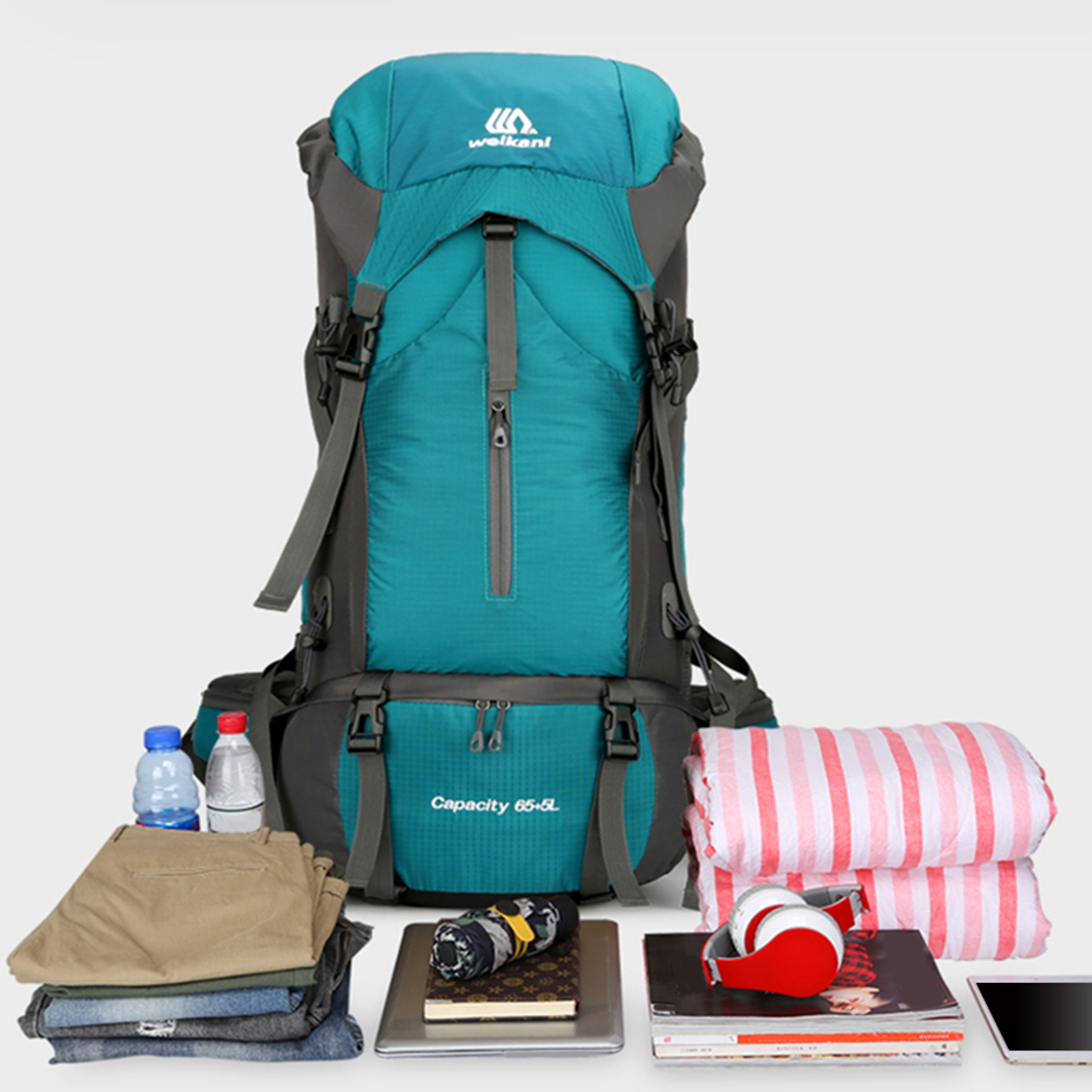 70L Extra Large Backpack for 3 - Rain Cover Backpack ulasan dan harga