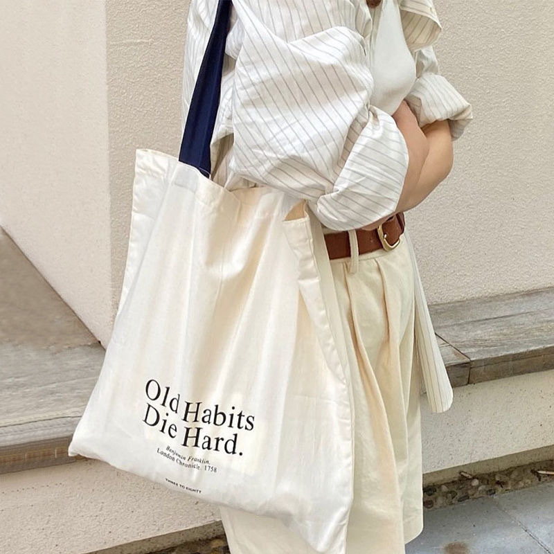 Simple Letter Large-capacity S - Canvas Backpack Casual ulasan dan harga