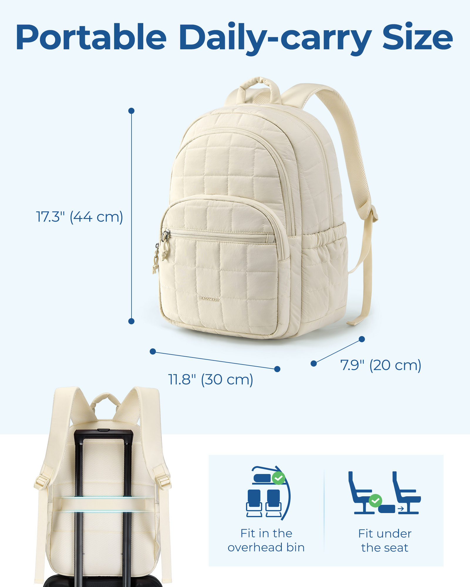 BAGSMART Laptop Bags College C - Laptop Backpack 15.6 ulasan dan harga